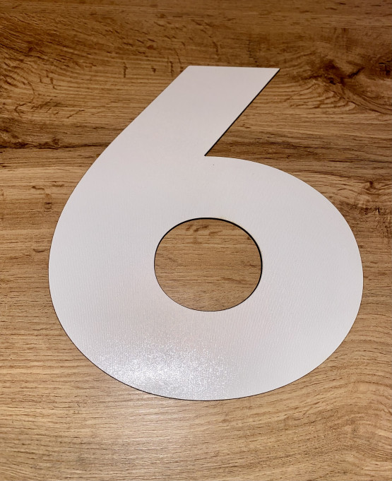 Підкладка під торт біла "Цифра 6"